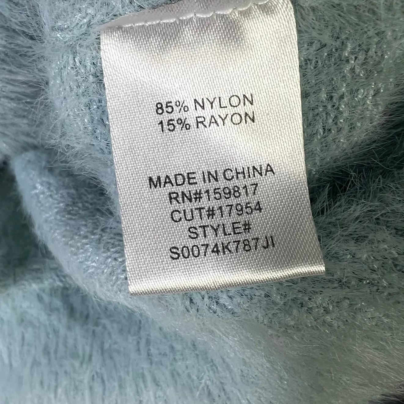 NWT Altar'd State Fuzzy Cropped Cardigan Womens L Blue Y2K Retro Coquette - Image 7