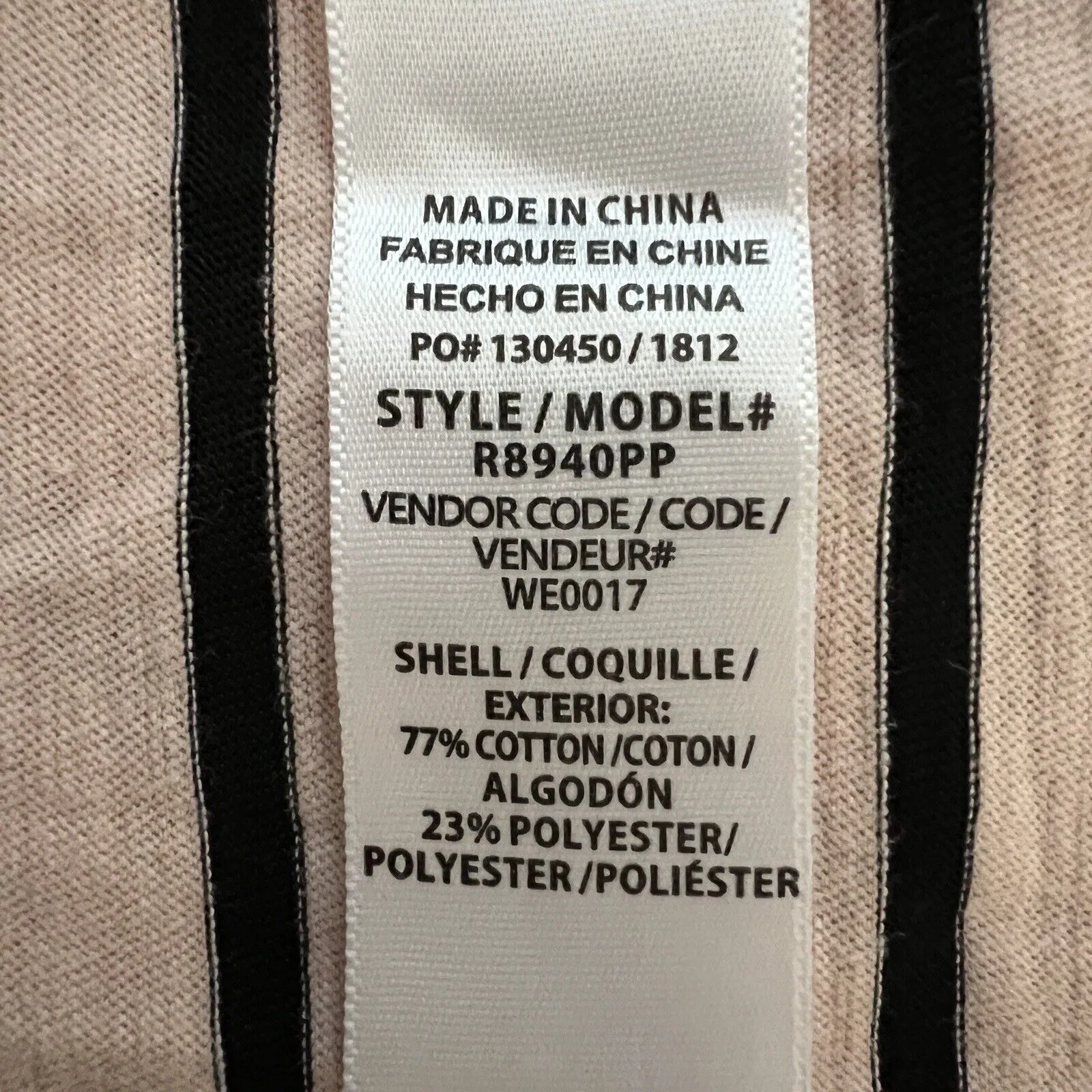 Splendid Shirt Womens Medium Pink Black Striped Casual Basic Neutral‎ Minimalist - Image 8