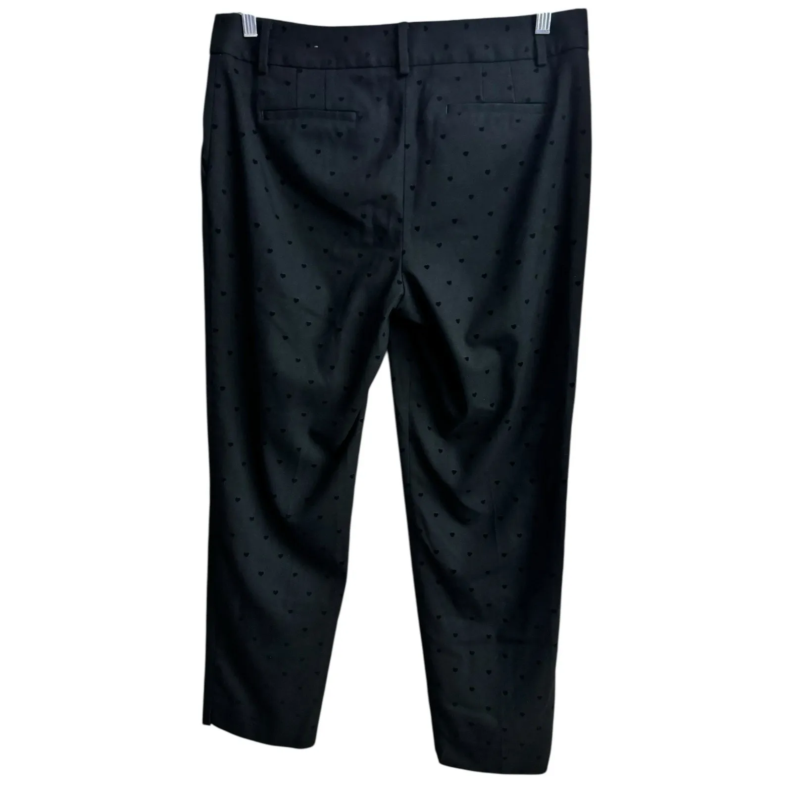 Talbots Hampshire Pants Black Swiss Hearts Women’s Size 12 Dress Slacks - Image 2