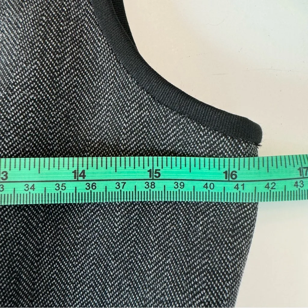 J.Crew Herringbone Fit & Flare Dress 2 Tall NWT Charcoal Gray Workwear - Image 9