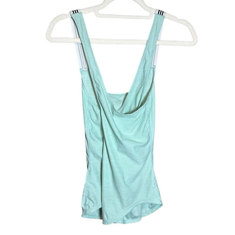 adidas women’s light green cross back tank top Sz S - Image 2