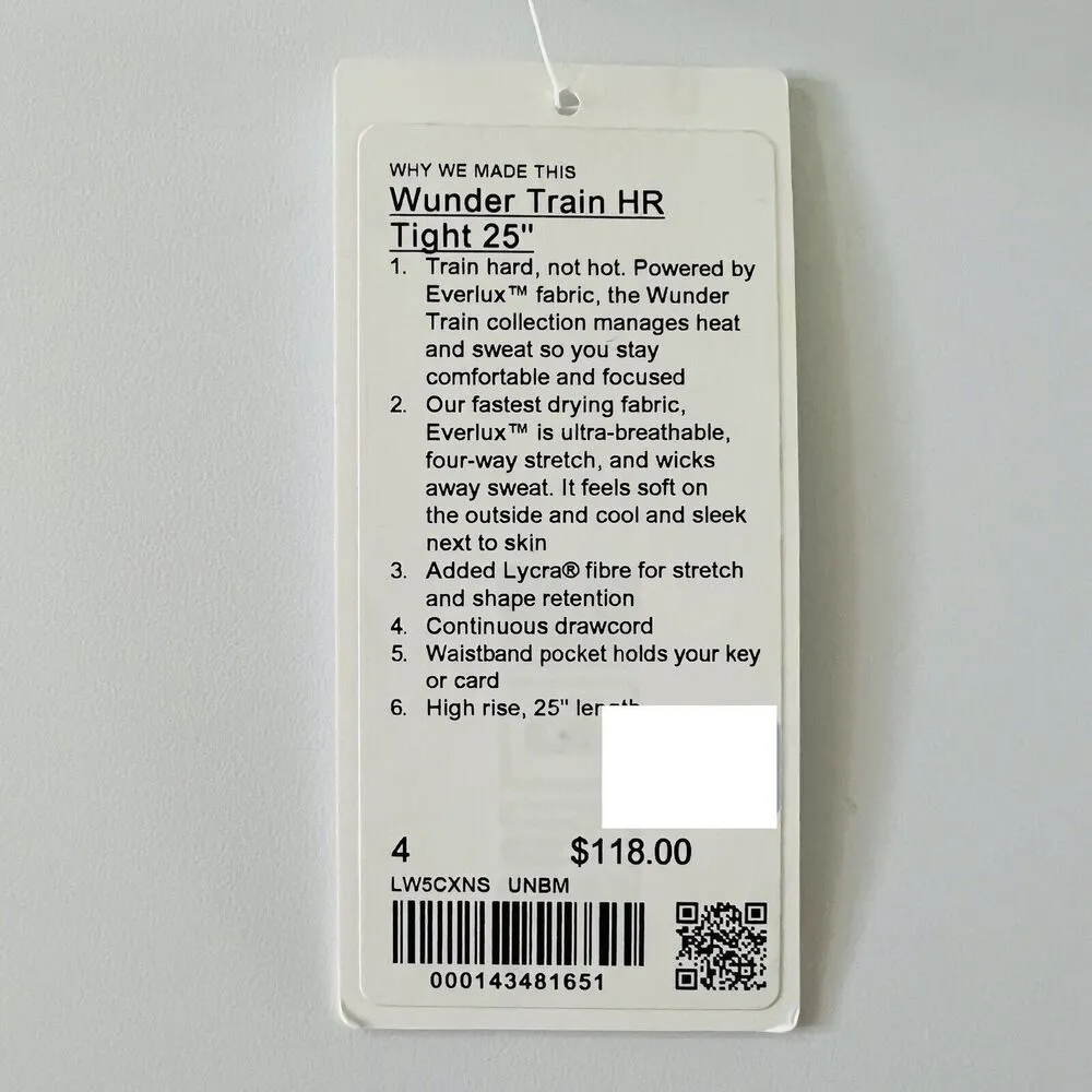 LULULEMON ATHLETICA Undertone Black Multi Wunder Train HR Tight 25" Leggings-US4 - Image 8