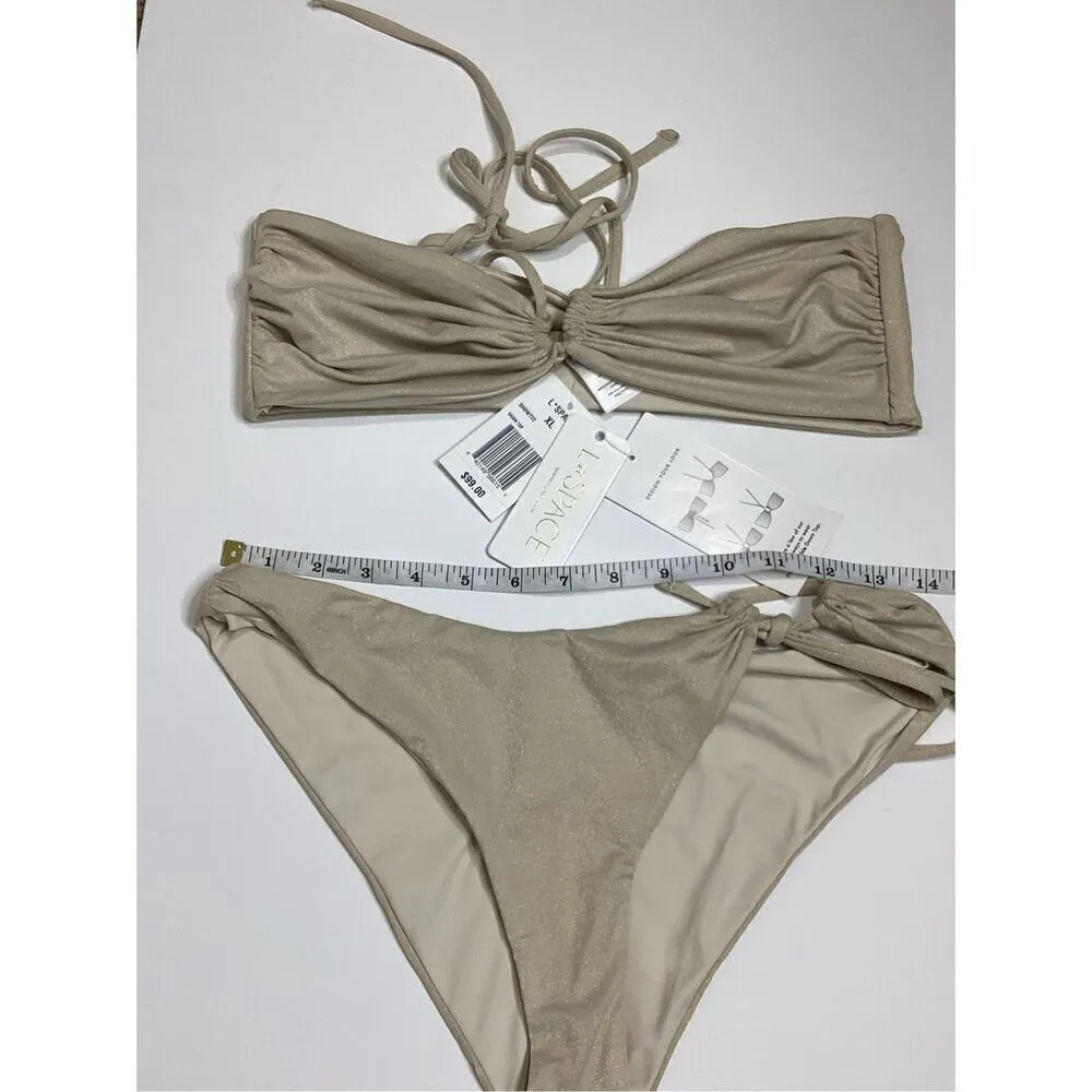 l*space New. L* bone shimmer bikini. XL. Retails $189 - Image 11