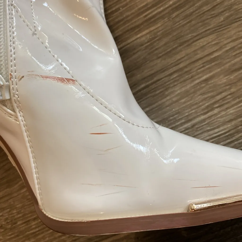 Dream Pairs festival cosplay white gogo boots mid calf patent 8 - Image 6