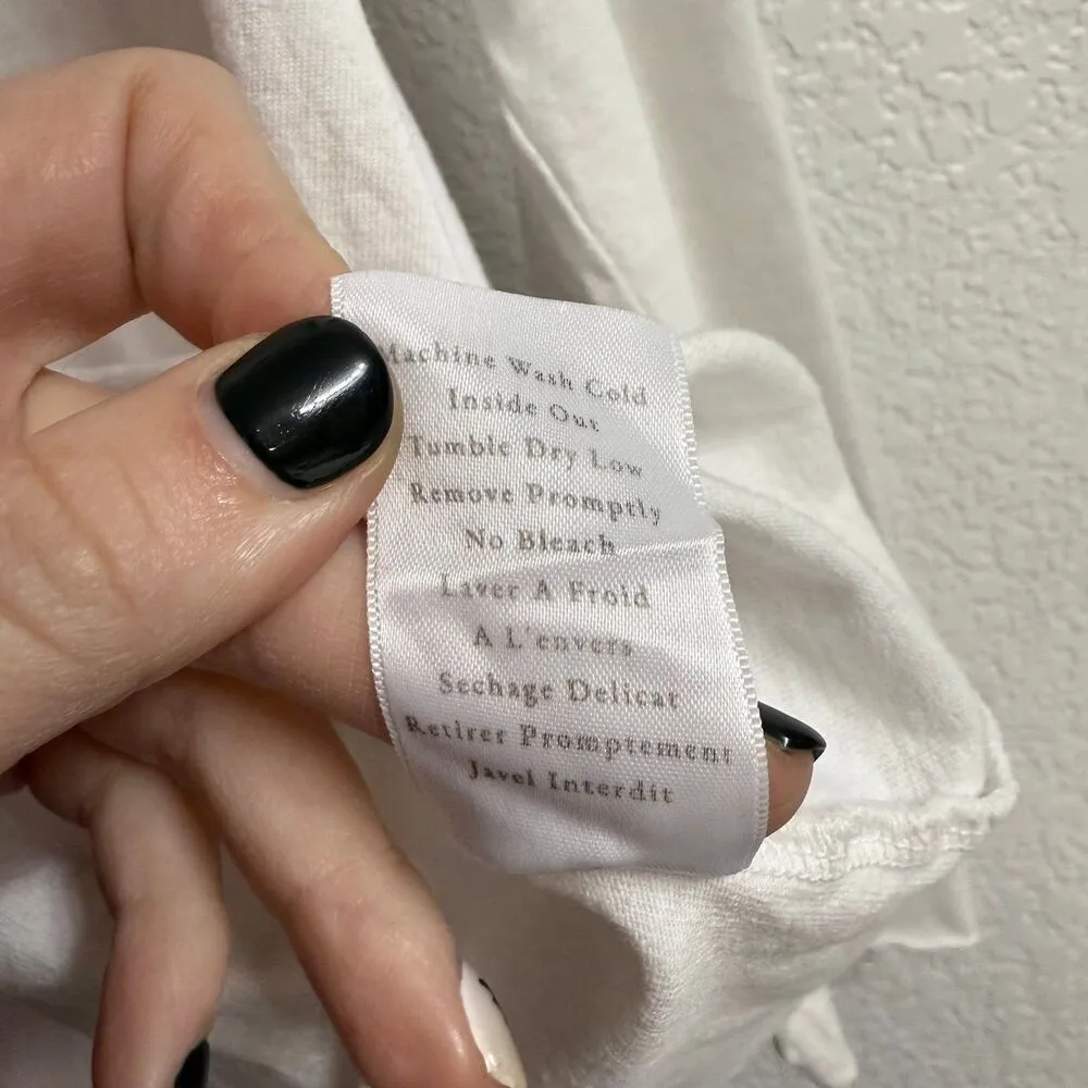 Frank & Eileen PATRICK Popover Henley Heritage Jersey White Size Small - Image 5