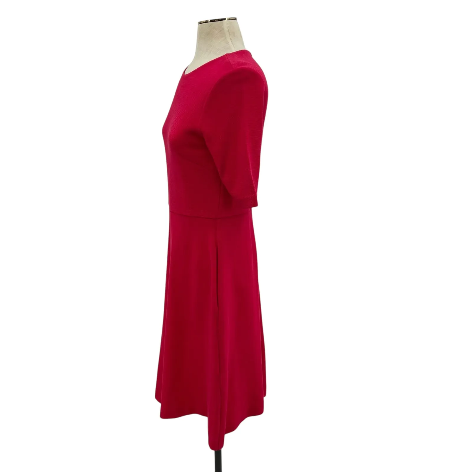 Hobbs London Lexia Dress‎ Ribbed Hot Pink Size US 6 - Image 7