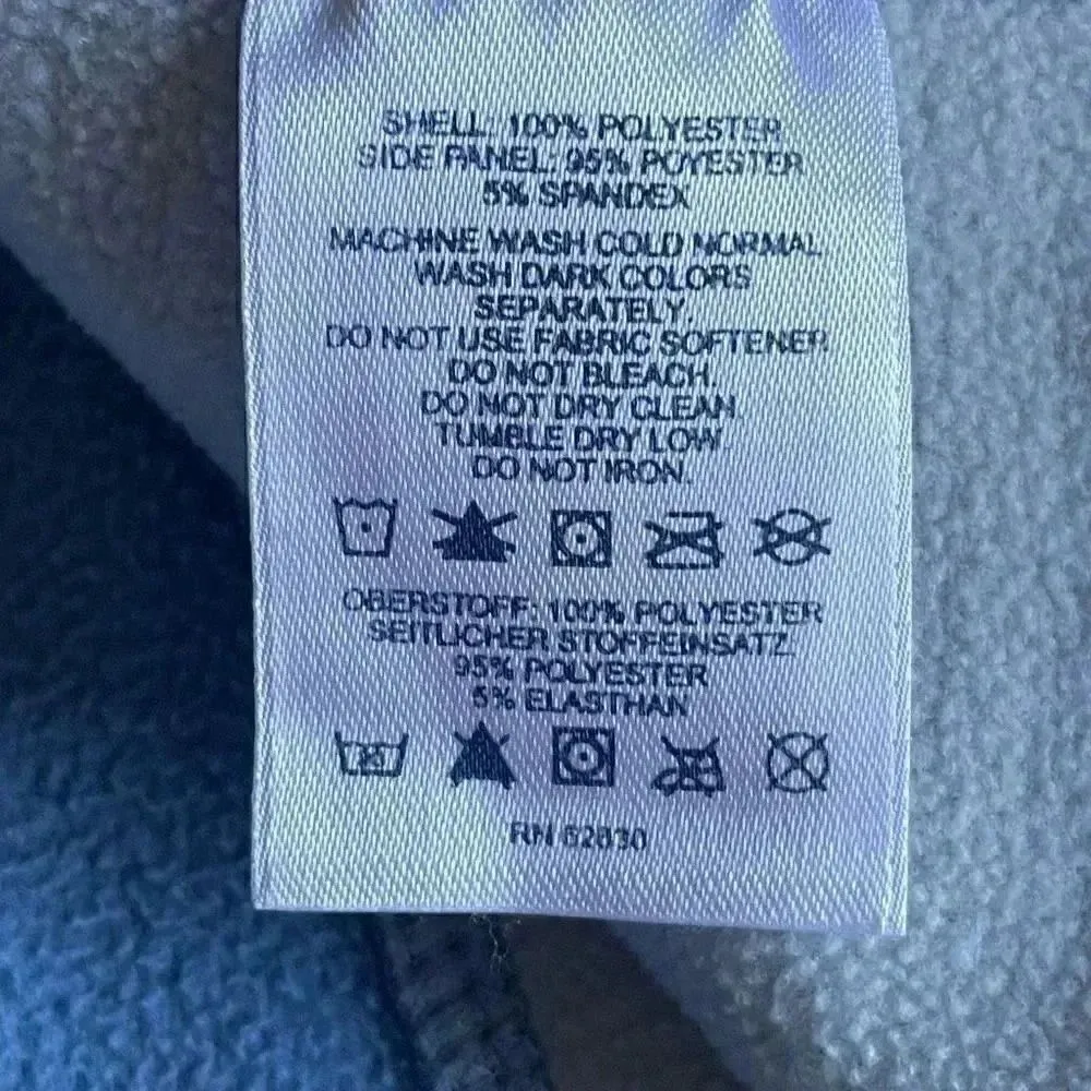 Lands’ End ¼ ZIP Fleece Blue Gray Long Sleeves Soft Cozy Unisex Jacket 3X #1308 - Image 6