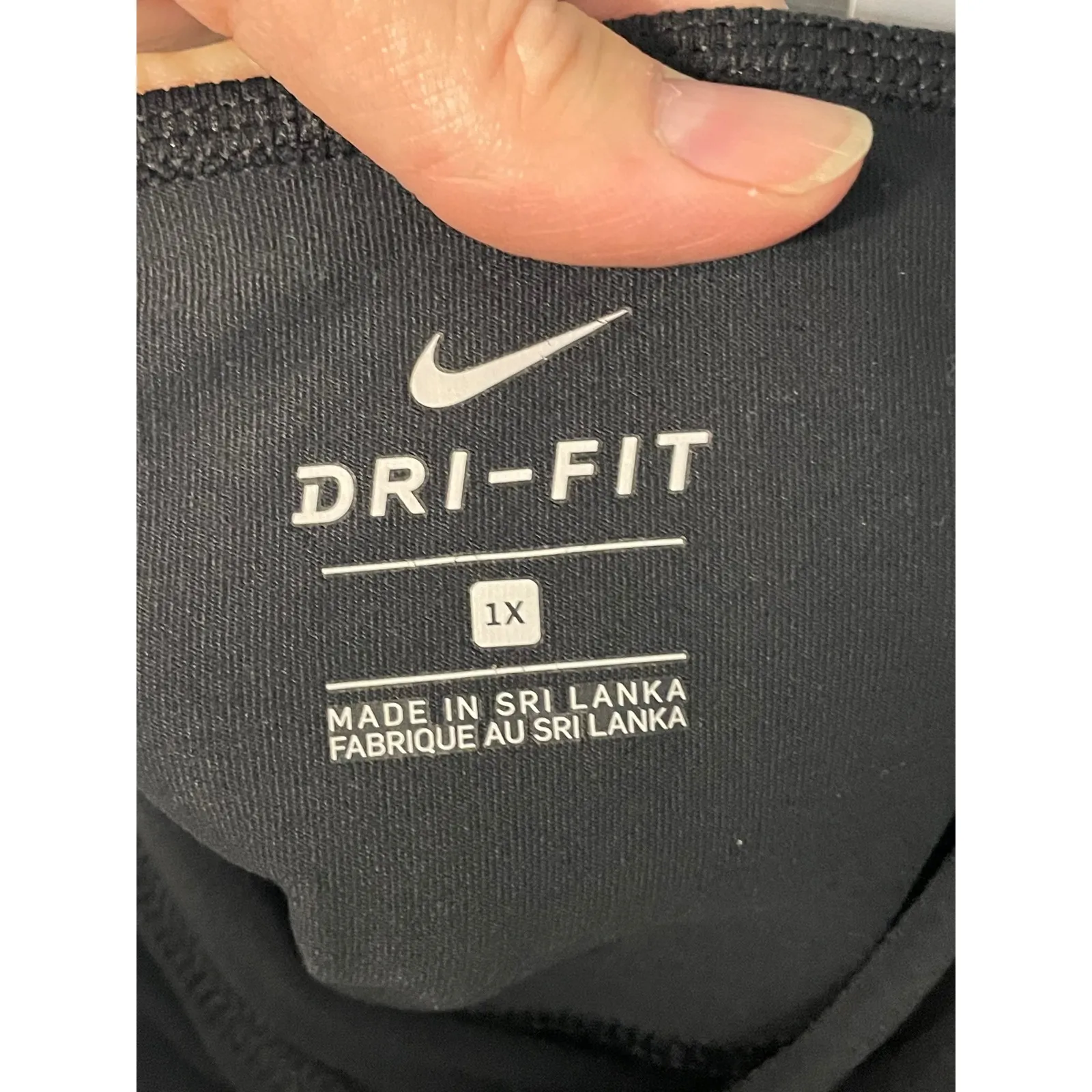Nike Dri-FIT 1X Womens Black Athletic Leggings Workout Gym Running Pants‎ - Image 4