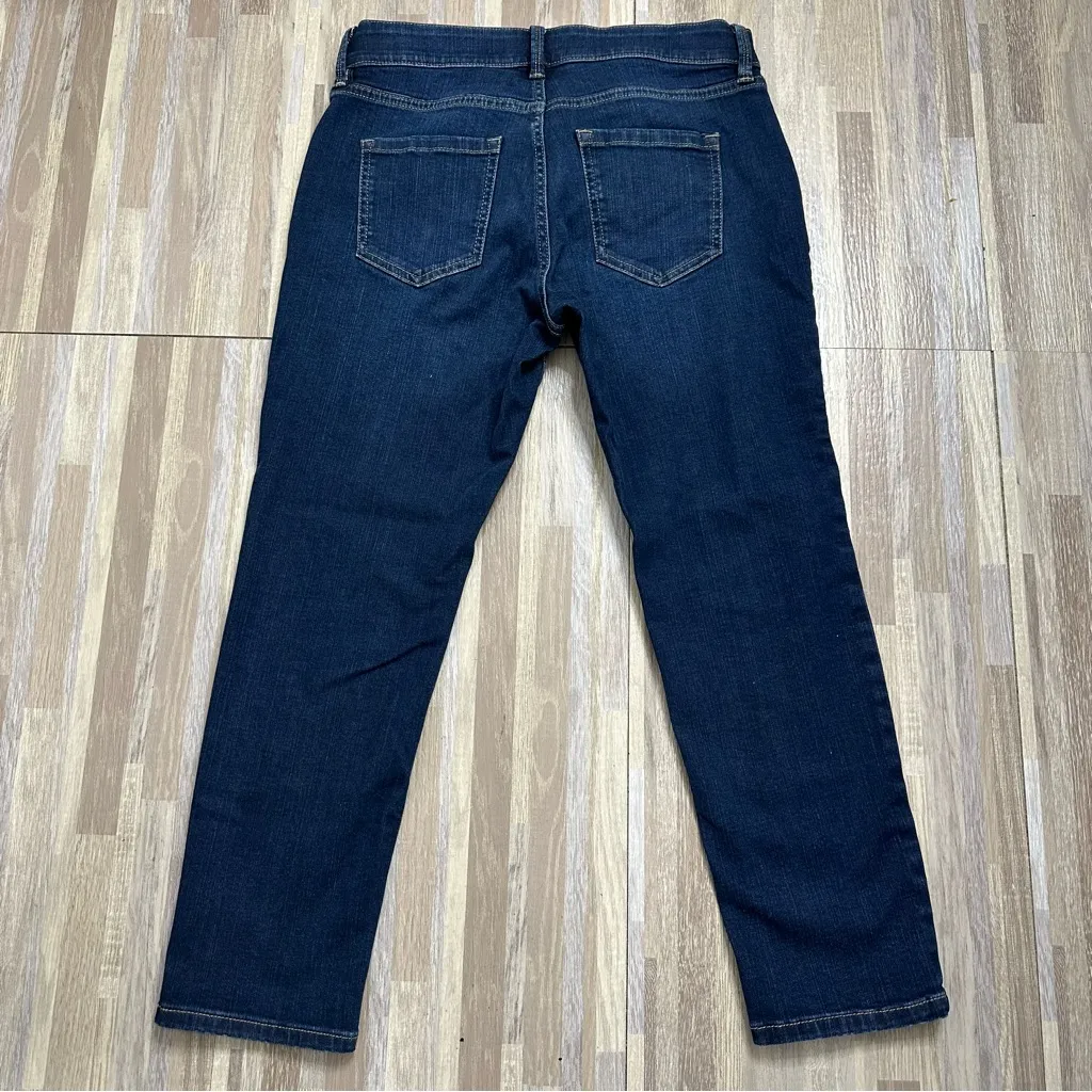 Liz Claiborne Blue Slim Leg Mid Rise Denim Jeans Size 6P Short - Image 9