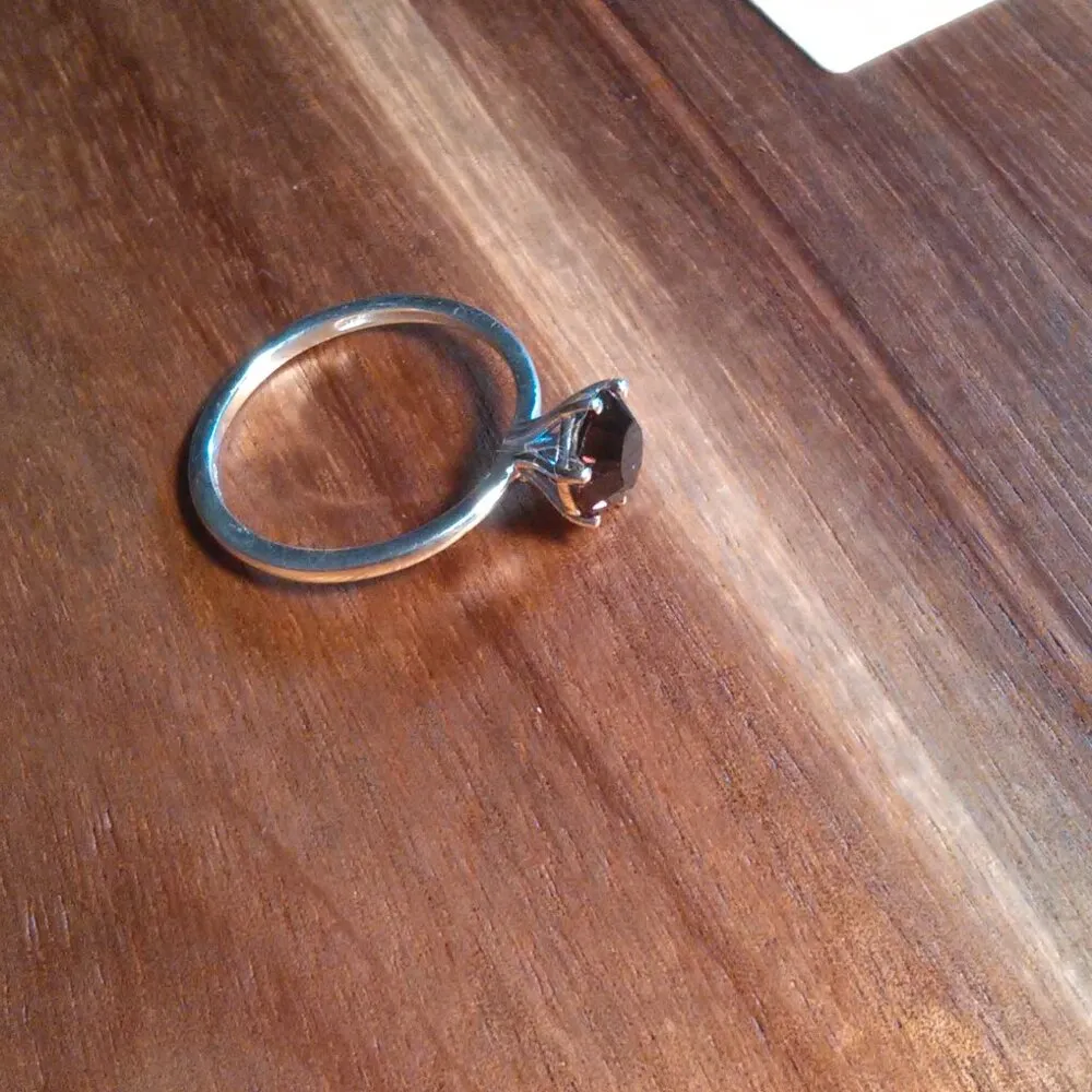 Swarovski Crystal Sterling Silver Ring (Size 8) - Image 4