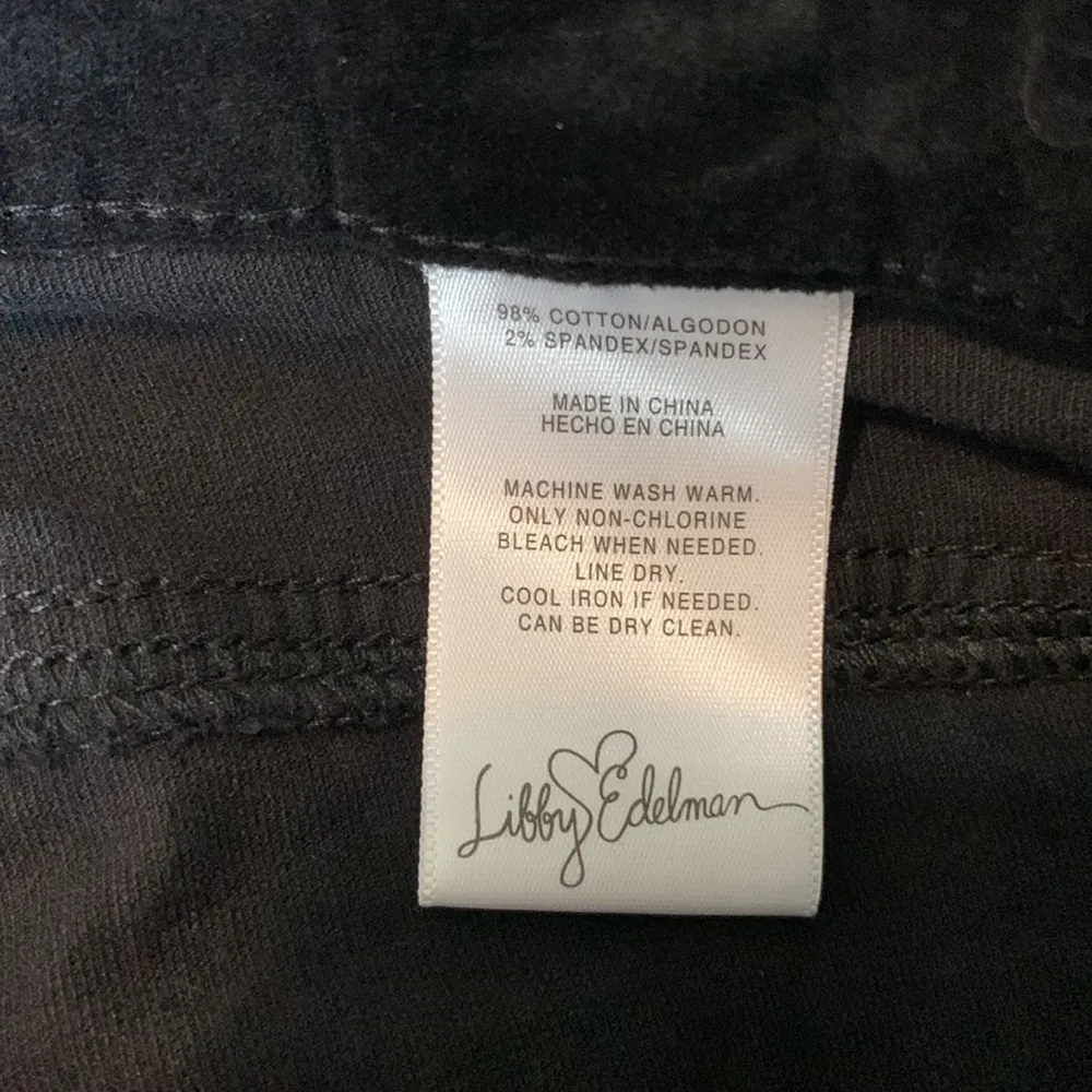 LIBBY EDELMAN black velvet style pants - Image 5