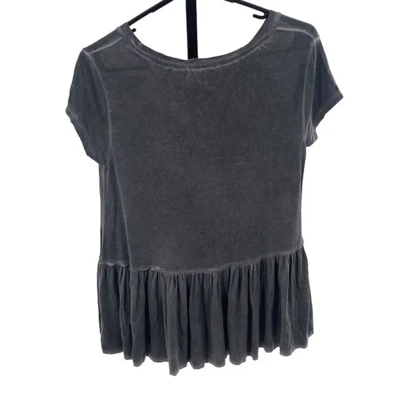 Ten Sixty Sherman‎ Size xs Gray Burnout Ruffle Tee - Image 4