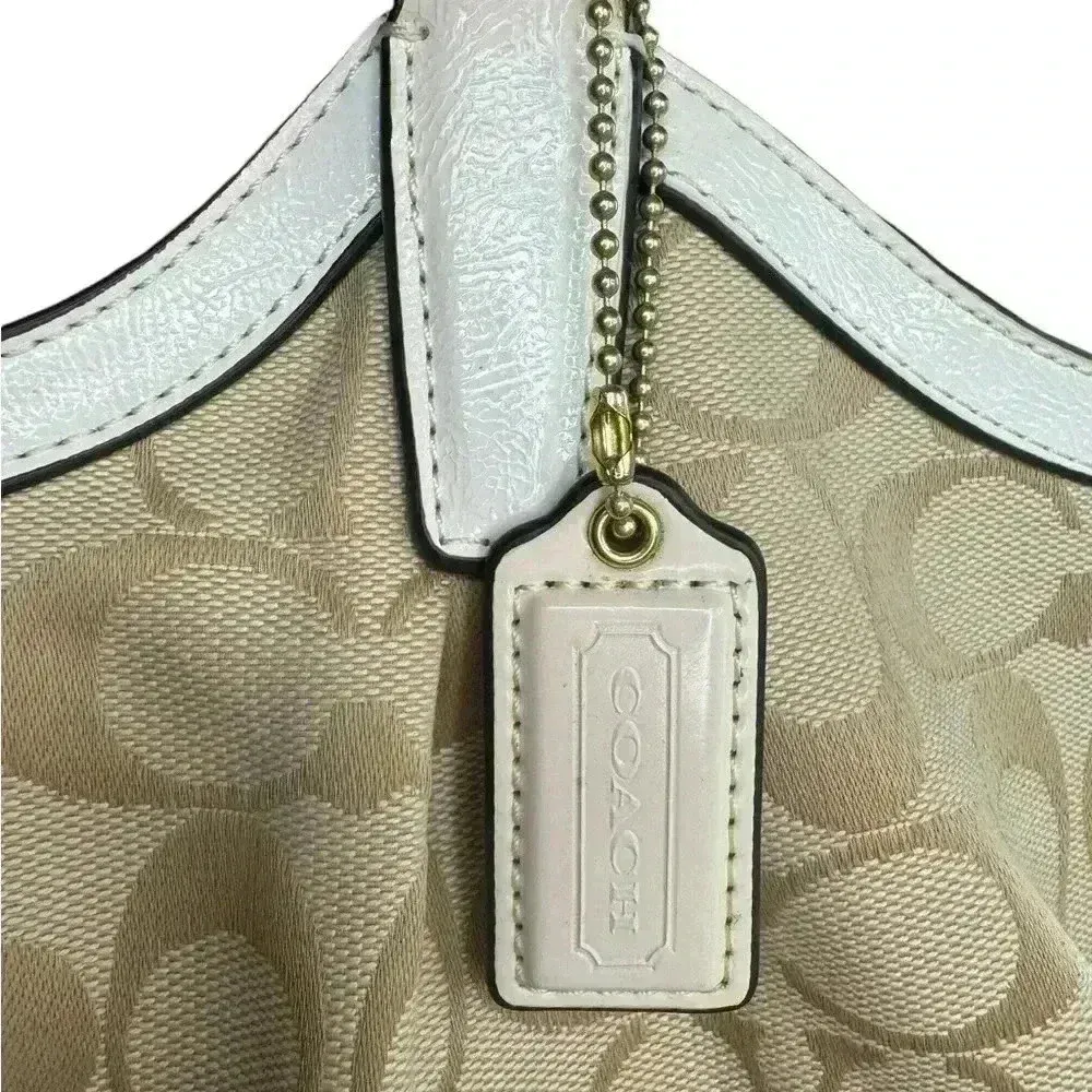 Coach Devin Light Beige Khaki Ivory satchel Handbag Purse. - Image 3