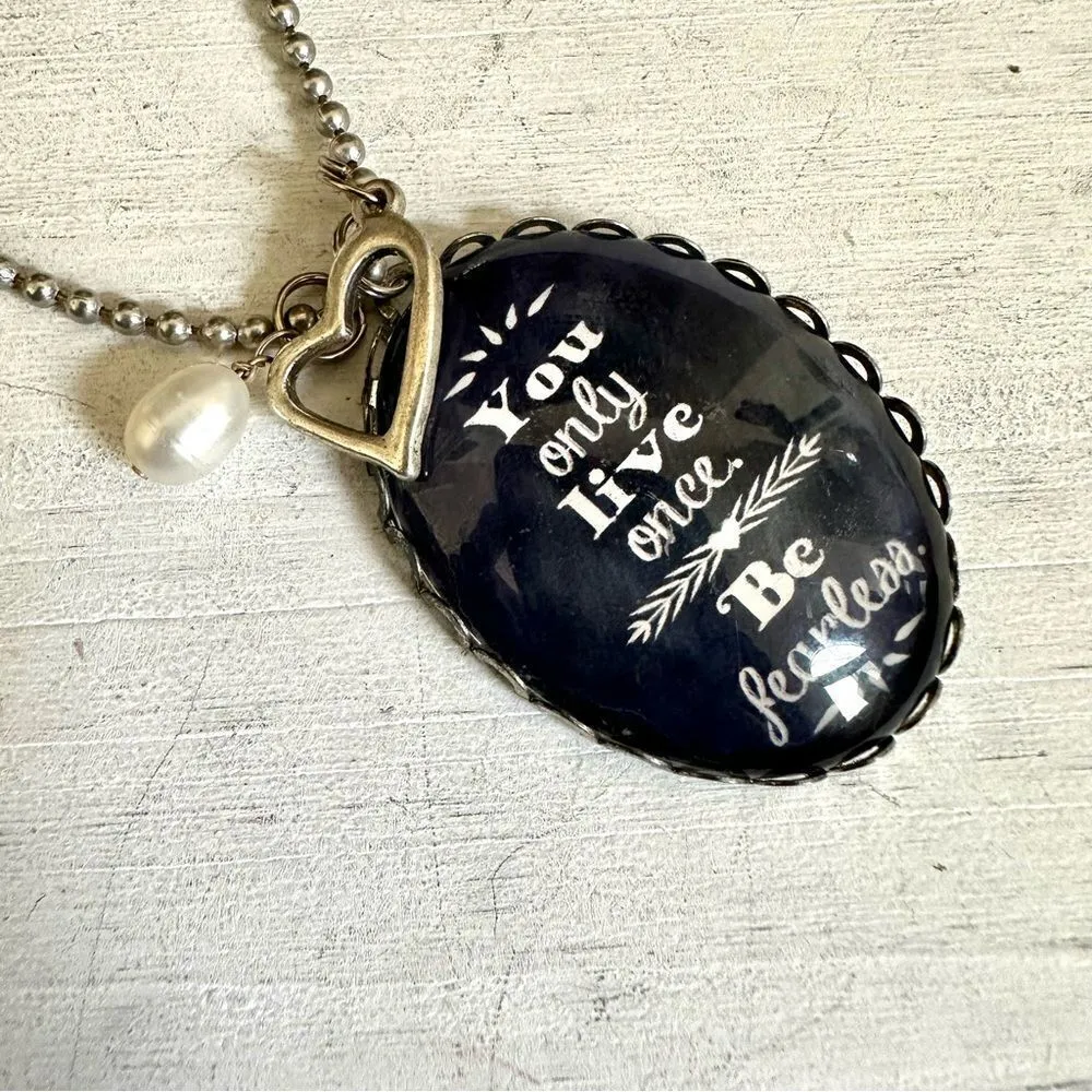 “You only live once “ charm pendant necklace - Image 2