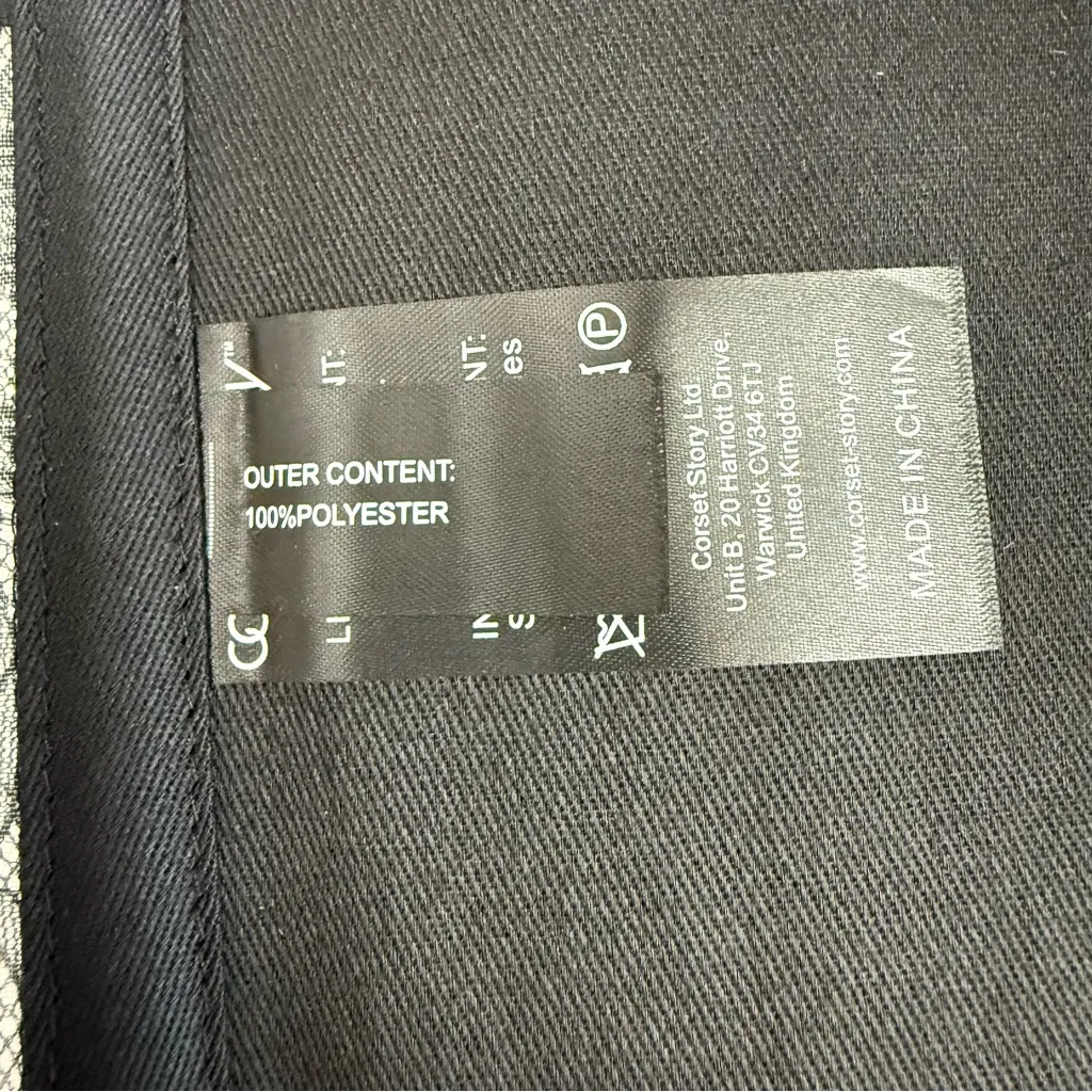 Corset Story Black Lingerie Weight Mesh Lace Underbust Corset Size 30 - Image 14