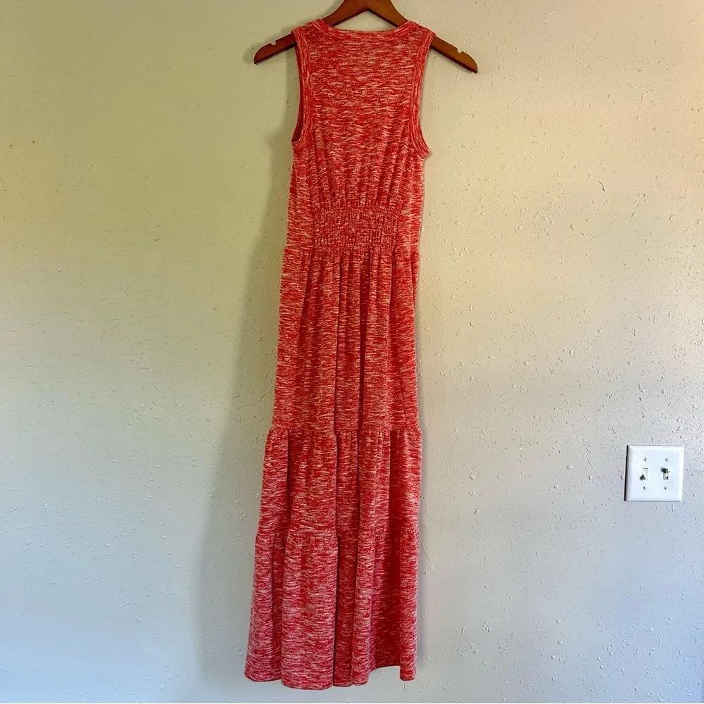 🦋 Lou & Grey for Loft Coral Flecked Sleeveless Sweater Maxi Dress XS - Image 3