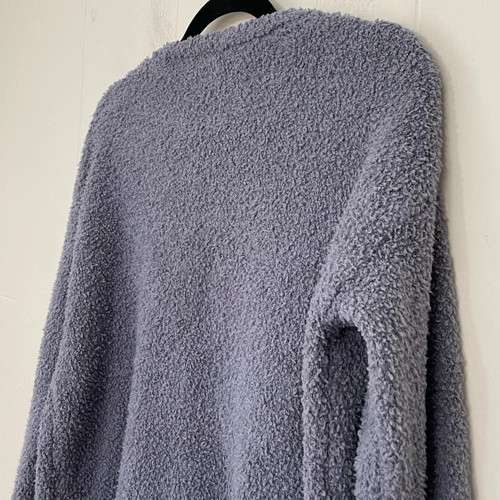 Sincerely Jules Fuzzy Boxy Sweater Blue Grey Crop Soft Women’s Size S - Image 7