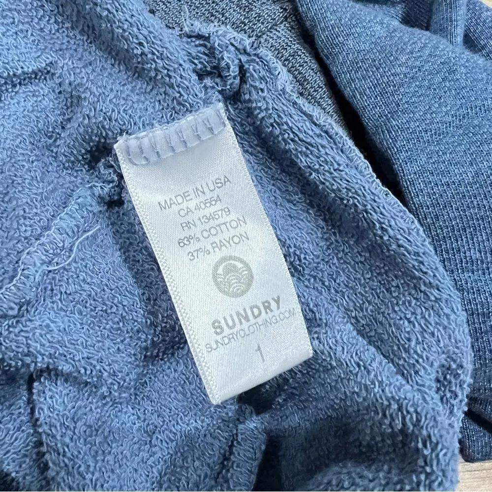 Sundry Blue Camo Lace Up Hoodie Sweatshirt Women’s Small 1 - Image 5