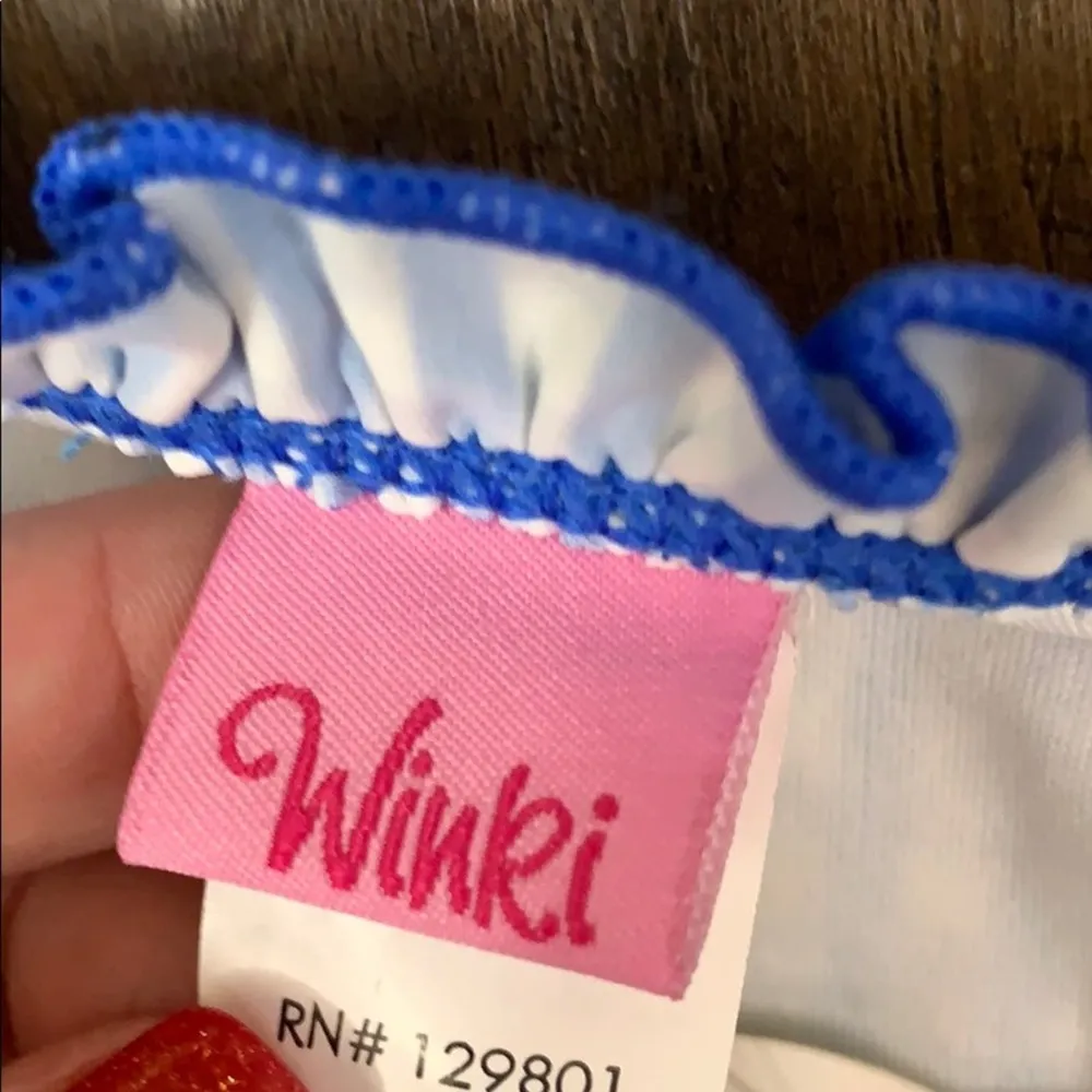 Winki Blue/White Gingham Ruffle Bikini Bottom Size undefined - Image 2