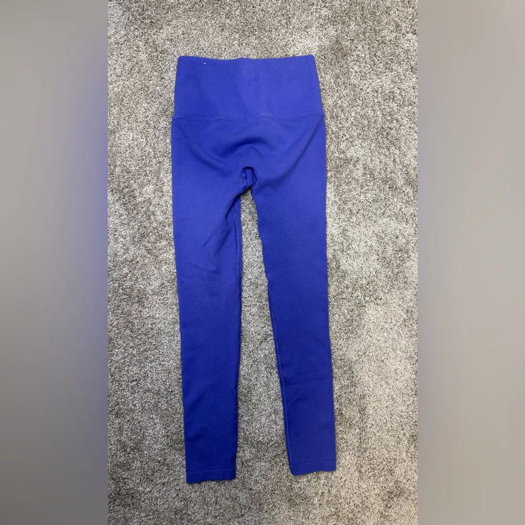 All in Motion Women's High Rise Legging Ribbed. Size Small. Blue/Purple color - Image 2