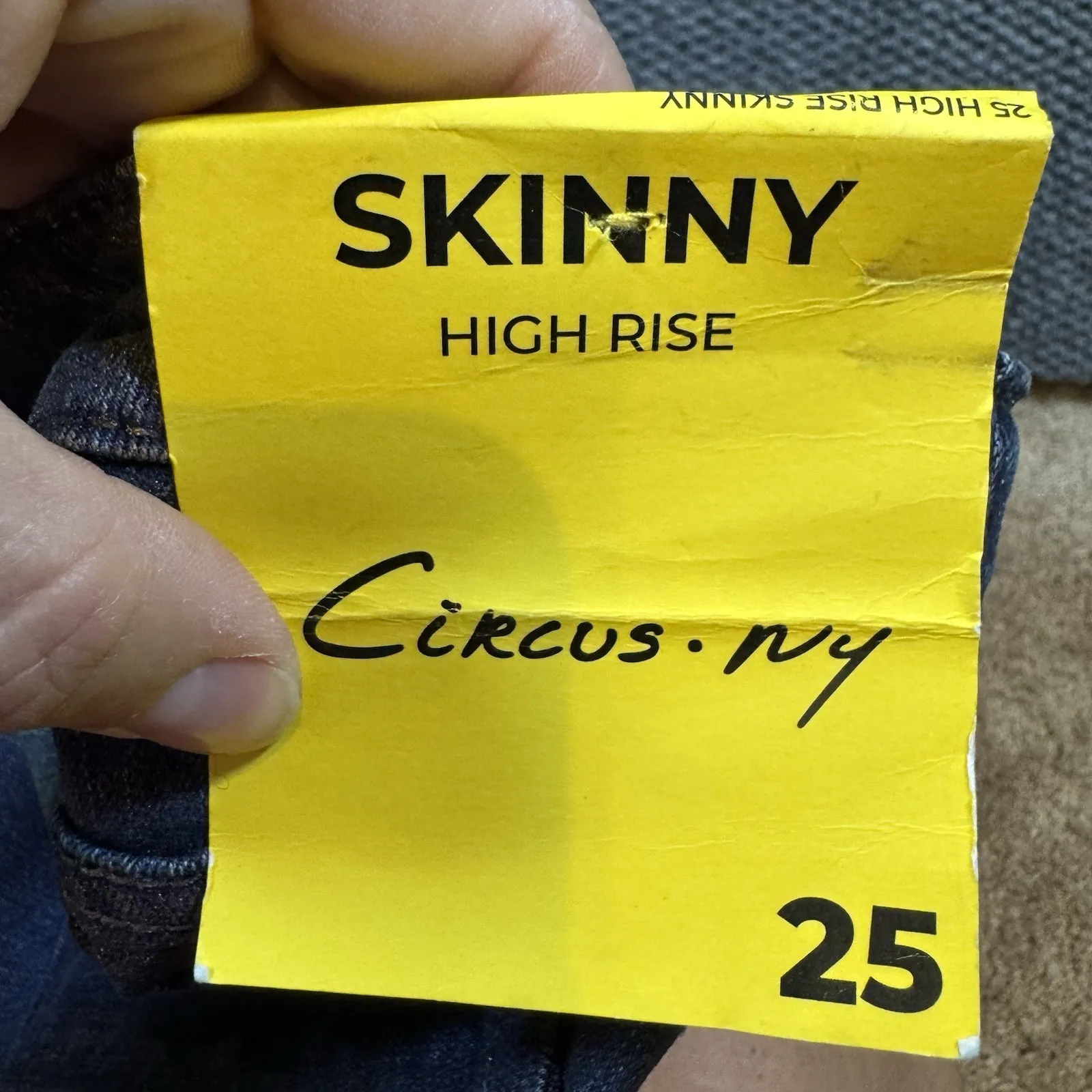 Circus NY Jeans Sz 25 Rainbow Time To Shine High Rise Skinny Sharkbite Raw Hem - Image 9