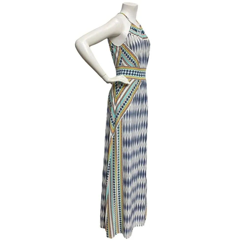 London Times Maxi Dress Women’s Multicolored Size 4 Bare Shoulders Summer Spring - Image 3