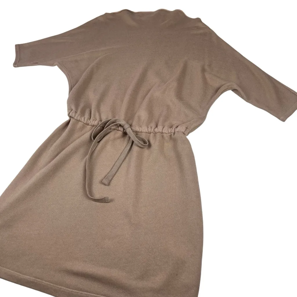 Enza Costa French Terry Cotton Mini Dress Tan Size M - Image 5