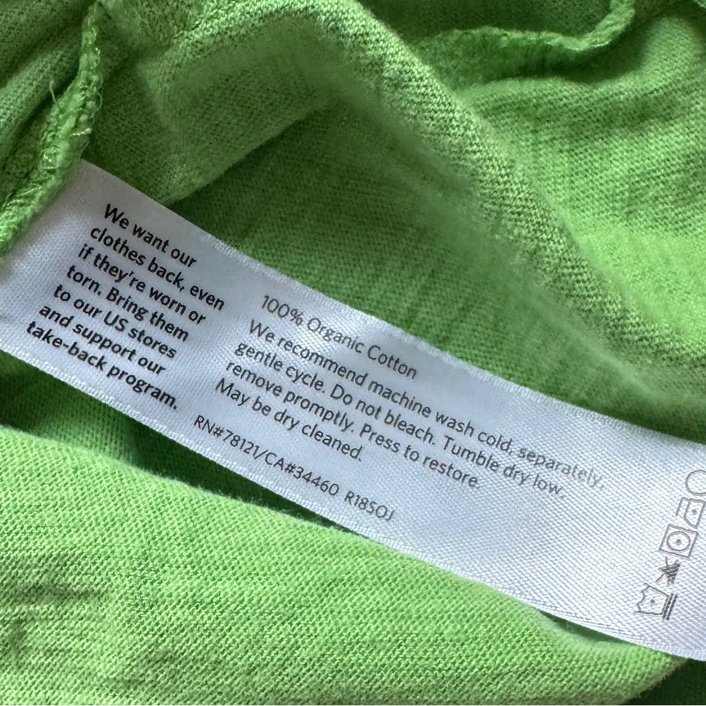 Eileen Fisher Vibrant Green Organic Cotton Short Sleeve T-Shirt Size 1X NWOT - Image 6