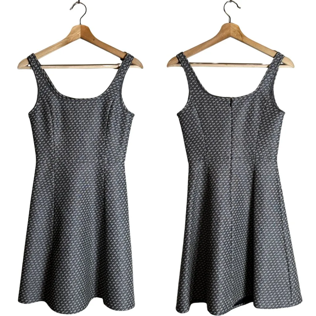 Theory Trekana Circuit Knit Sleeveless Fit & Flare Mini Dress Womens 0 Gray NWOT - Image 4