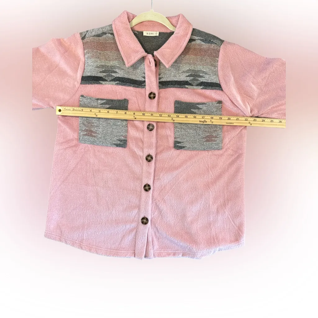 Kori  Pink‎ and Gray Shacket - Image 3