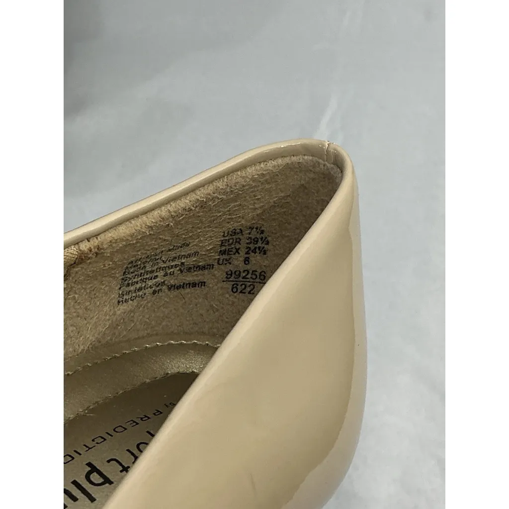 Womans Comfort Plus By Predictions Slip On Pumps 7.5 Nude Stiletto Heel - Image 7