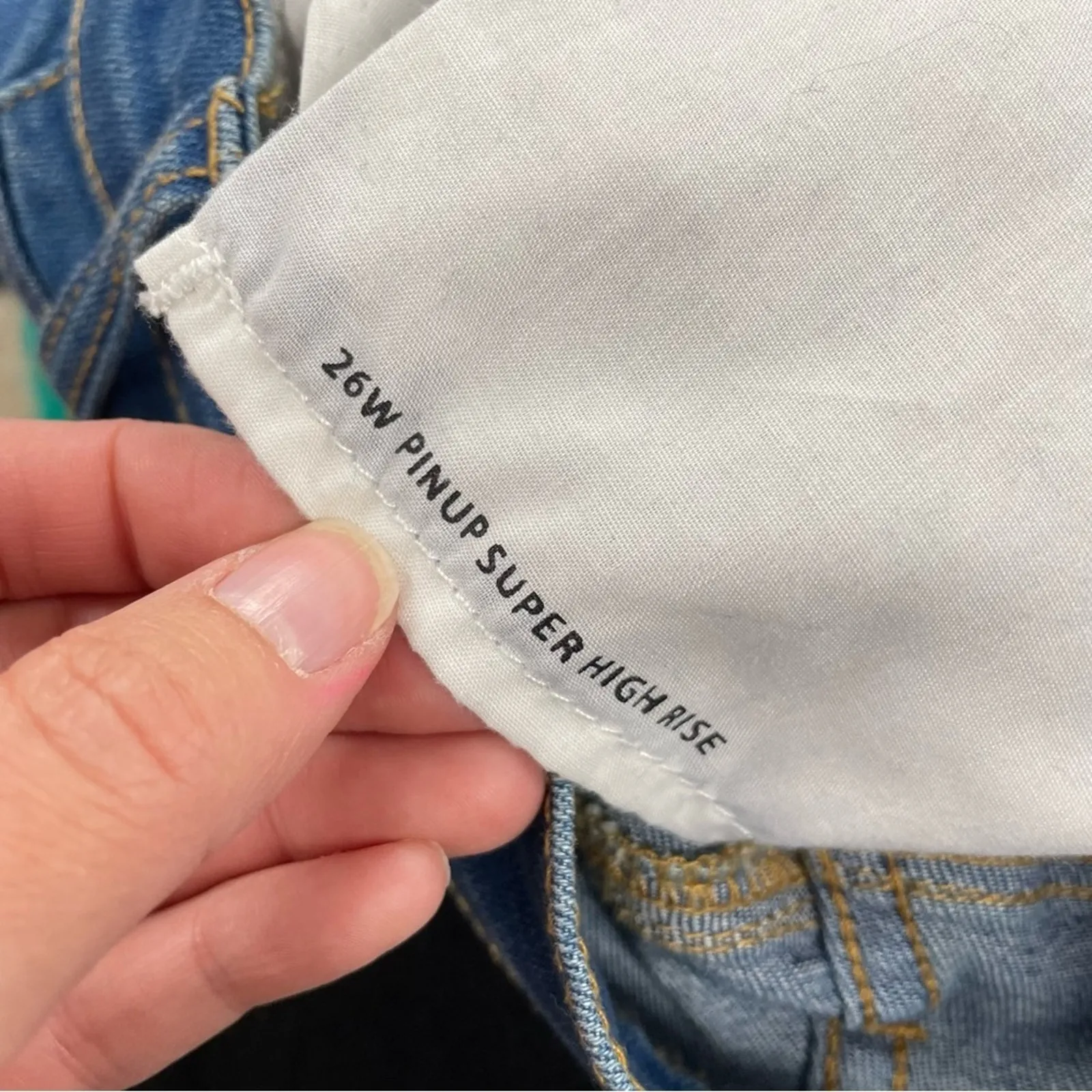 BDG Urban Outfitters Pinup Super High Rise Denim Jean Shorts Womens 26 Blue - Image 6