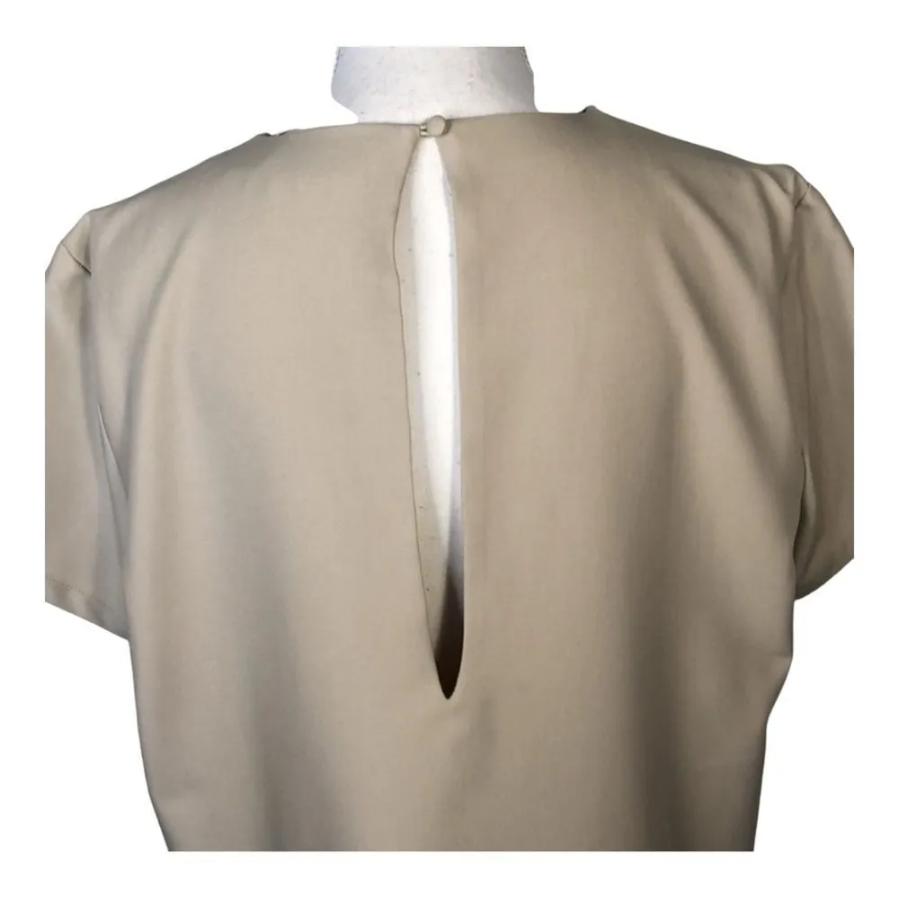 AEL Amy Enjoys Life Tan Ivory Mini Lined Size Extra Small - Image 6