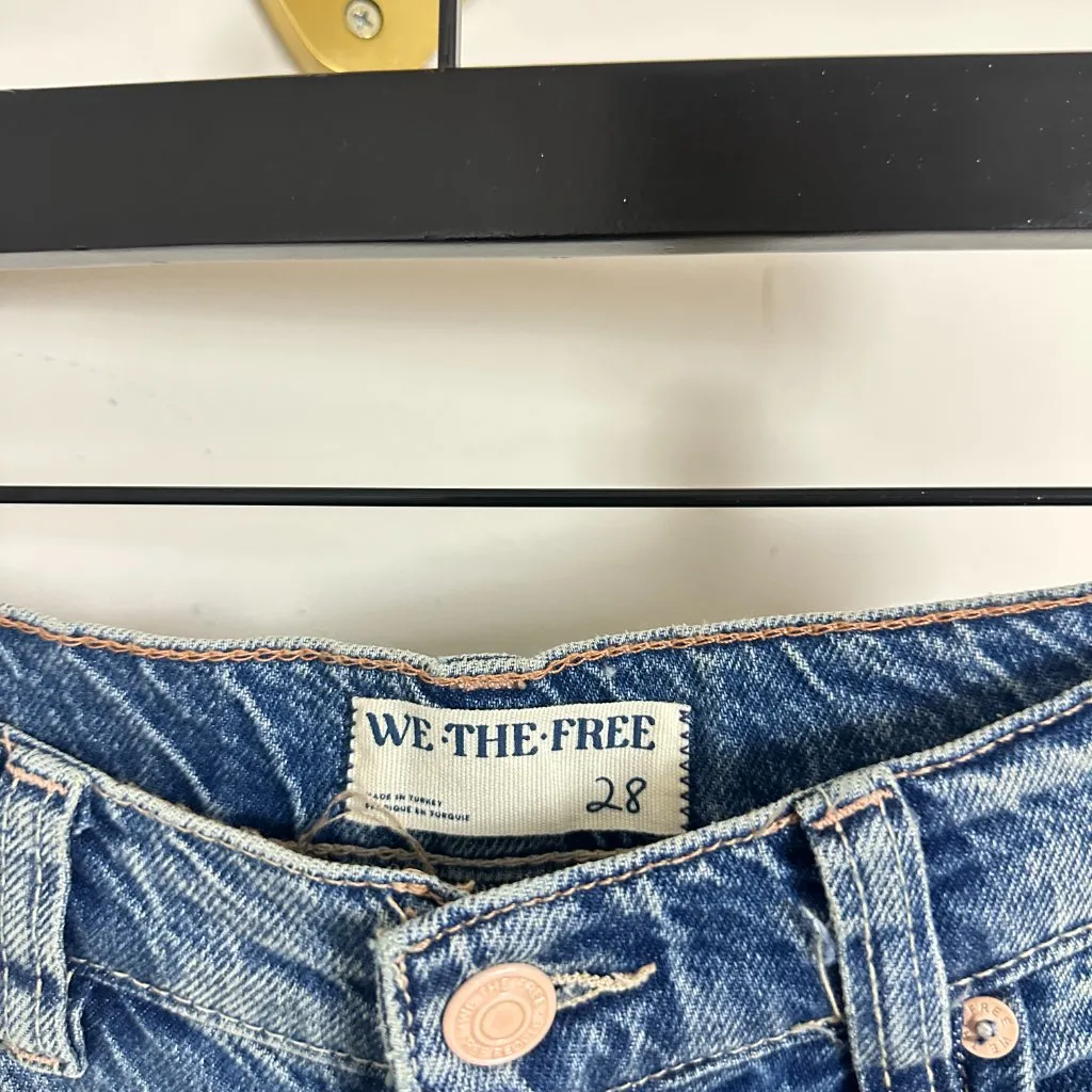 FREE PEOPLE We the Free Tinsley High Waist Baggy Jeans in Wash Steel Blue US 28 - Image 6