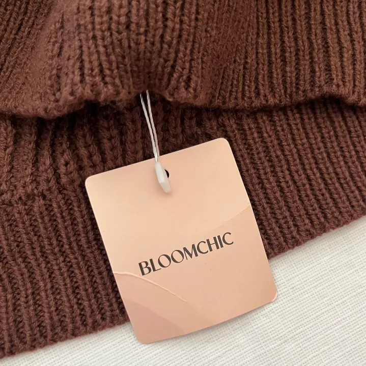 Bloomchic Brown Leopard Print Lantern Sleeve Cardigan Sweater Black Size 18 - Image 9