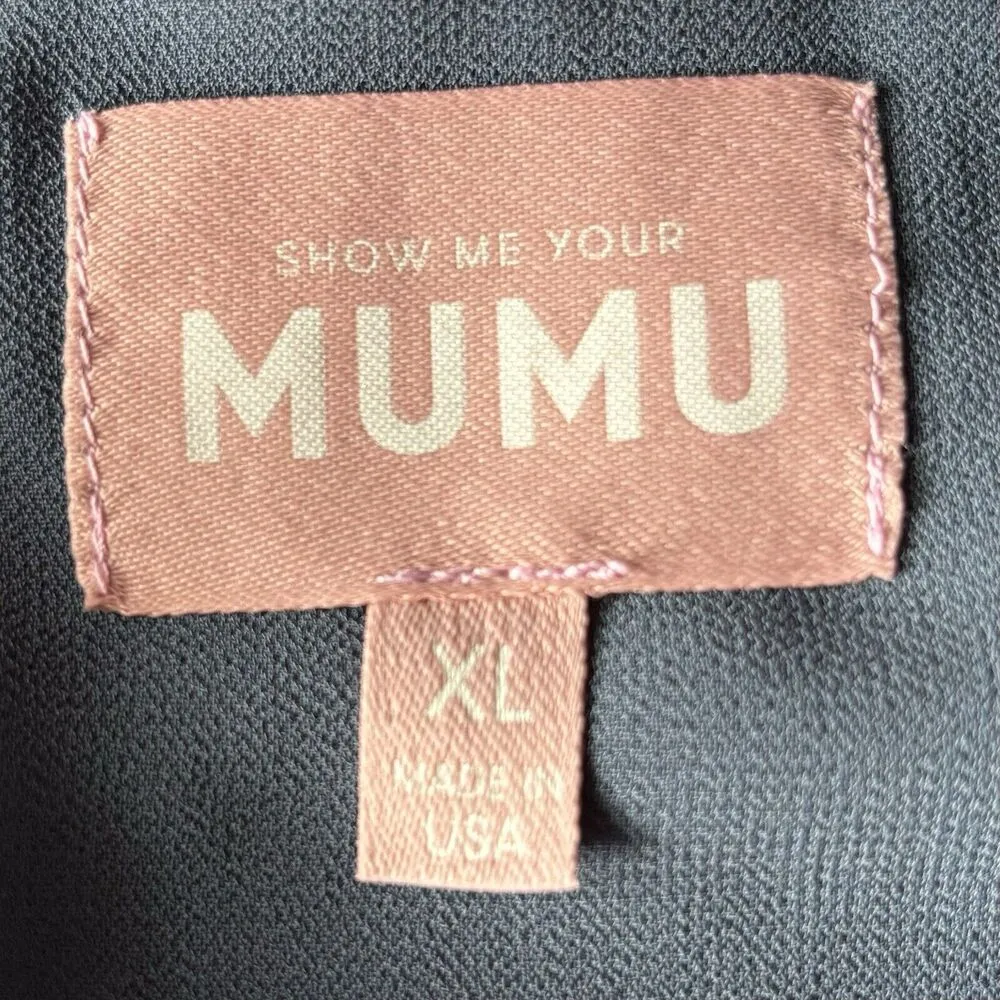 Show Me Your Mumu Dress Women’s Size XL Blue Chiffon Jess Ruffle Bridesmaid - Image 6