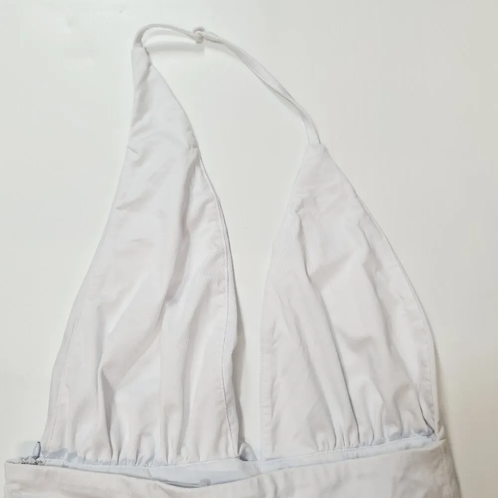 Superdown Mia Drape Slit Dress in White Small - Image 11