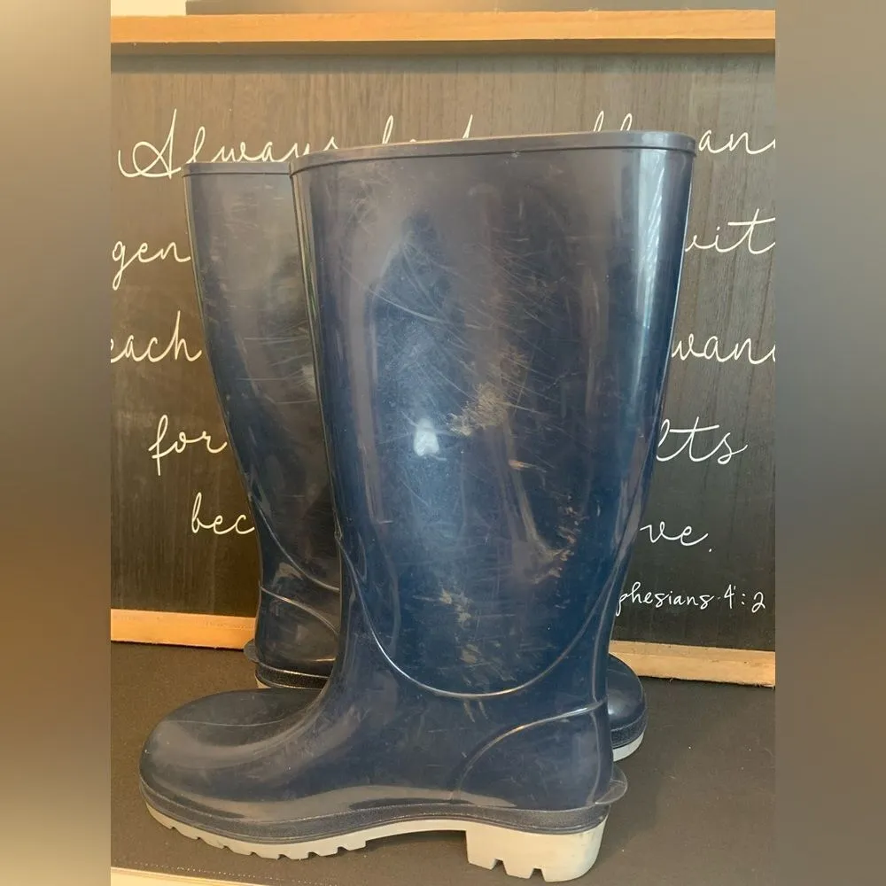 Tingles Navy Rubber Boots size 8‎ Blue - Image 10