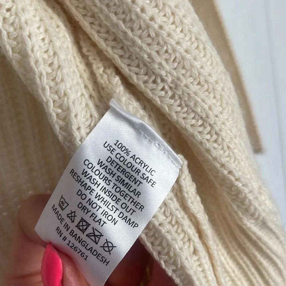 Love for Humanity Gold Label Collection Cream Colored Button Down Cardigan Tan - Image 5