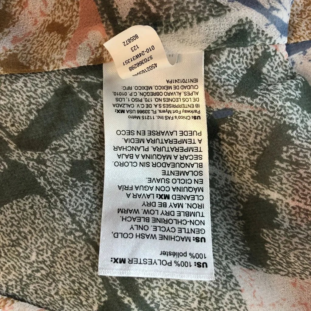 White House Black Market Womens Blouse Top Ruffle Low Back Floral Ivory Blue M - Image 4