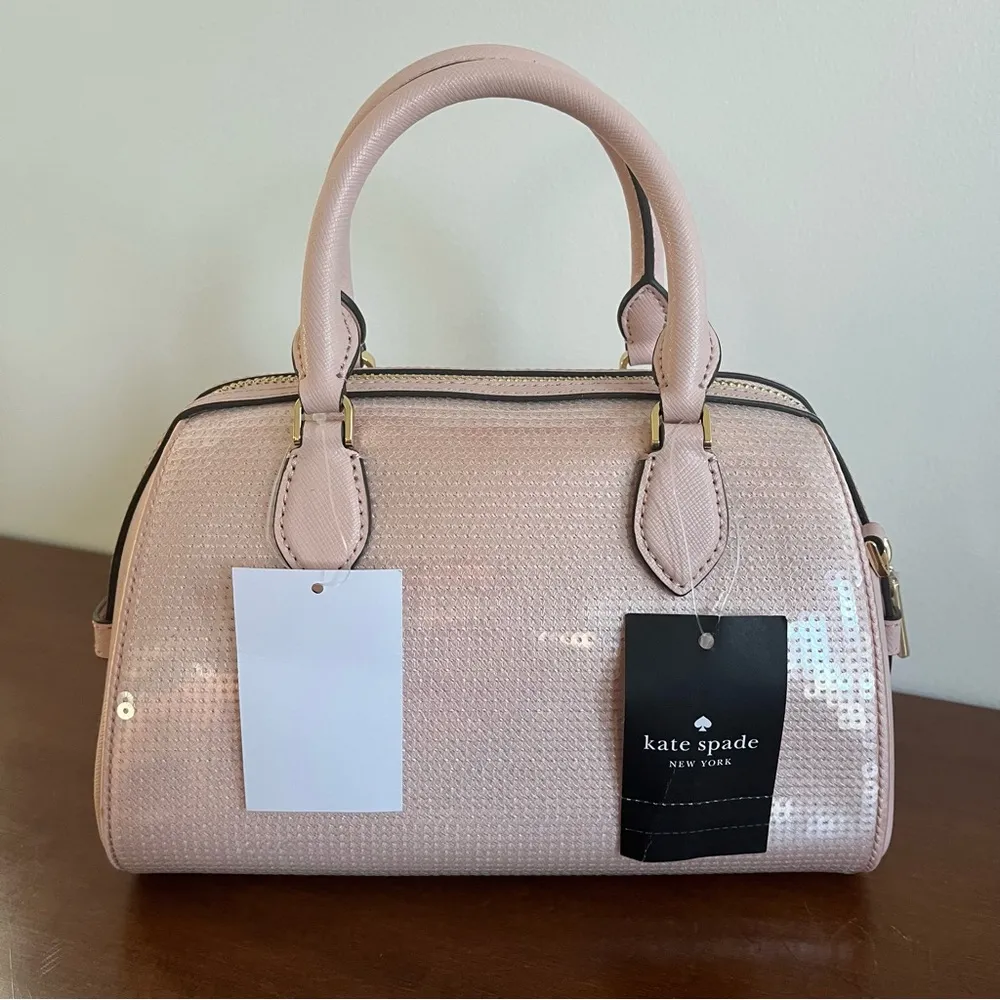 Kate Spade Madison Satin Sequin Small Dolly Duffle - Image 8