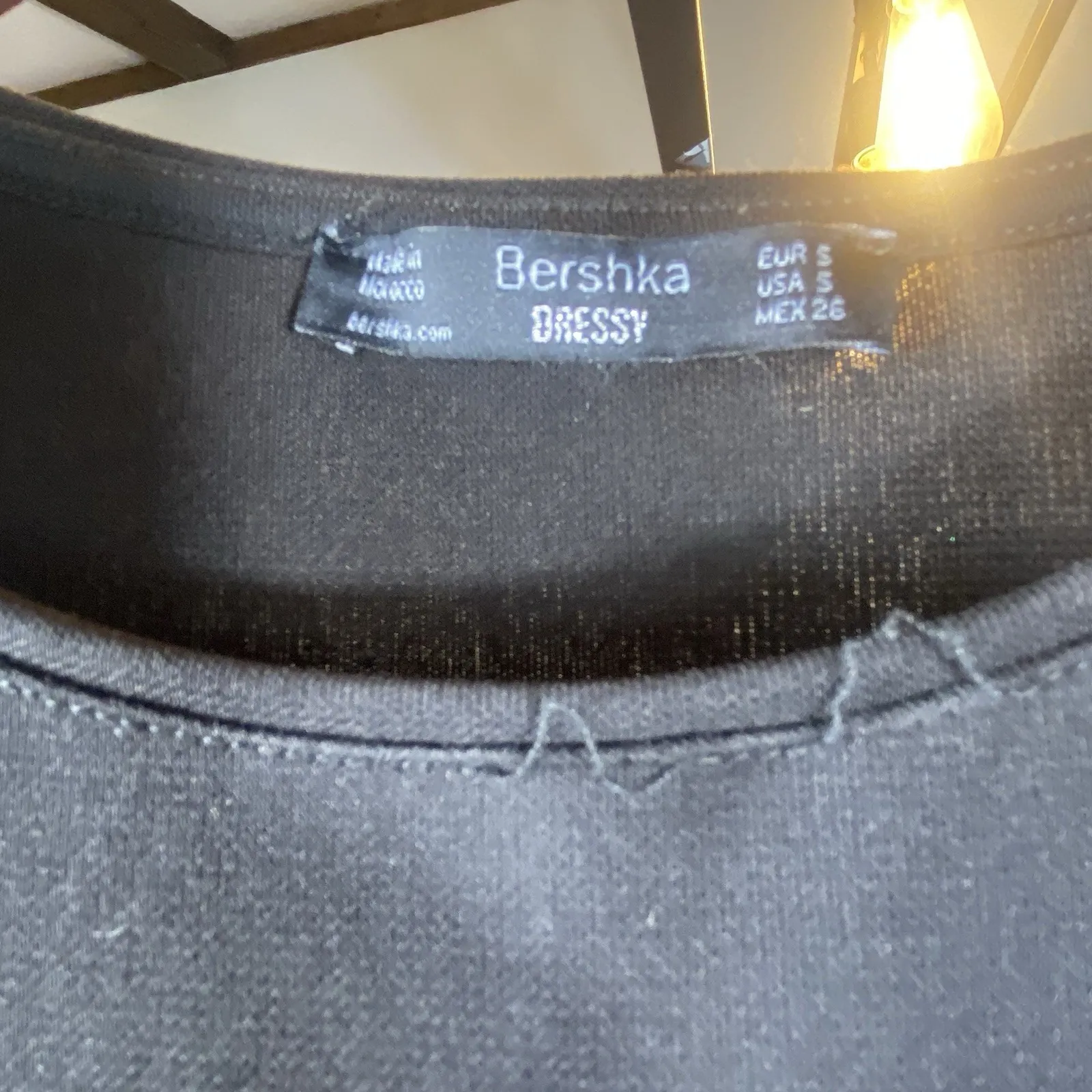 Bershka Black Asymmetric Dress‎ Small Sophisticated Cut Out Whimsy Goth Sexy - Image 7