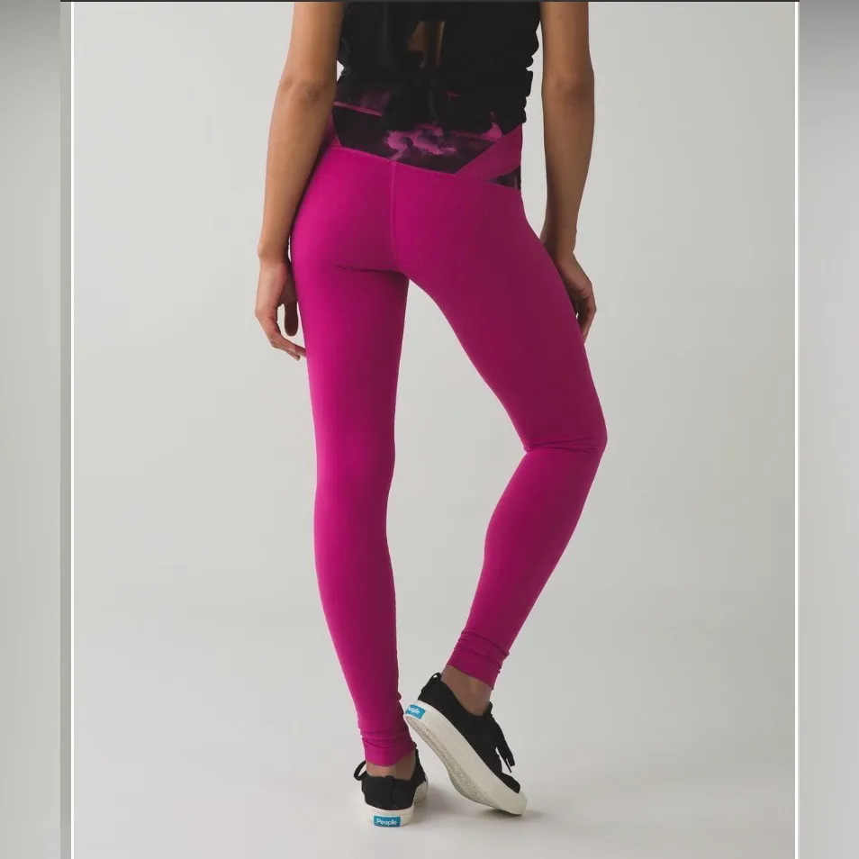 Lululemon  Wunder Under Pant Leggings 6 Raspberry Blooming Pixie Raspberry Pink - Image 2