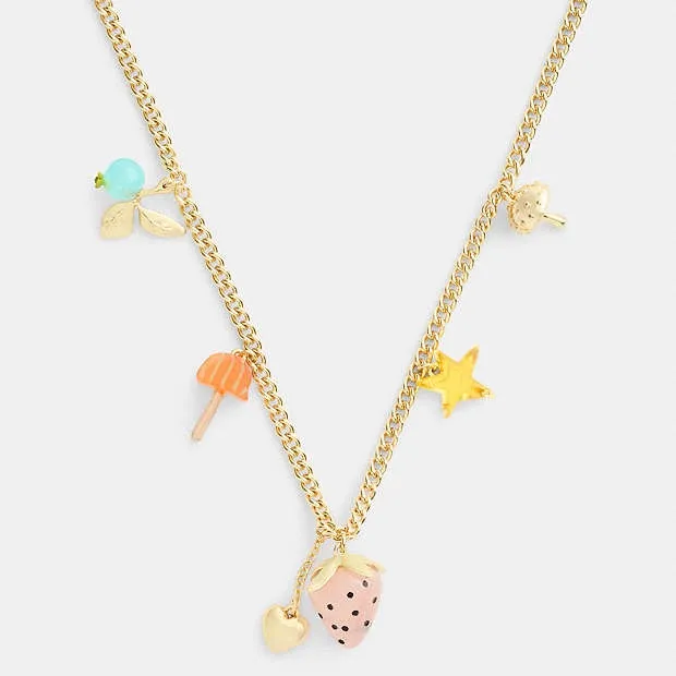 NWT Coach X Observed By Us Strawberry Heart Charm‎ Necklace - Image 6