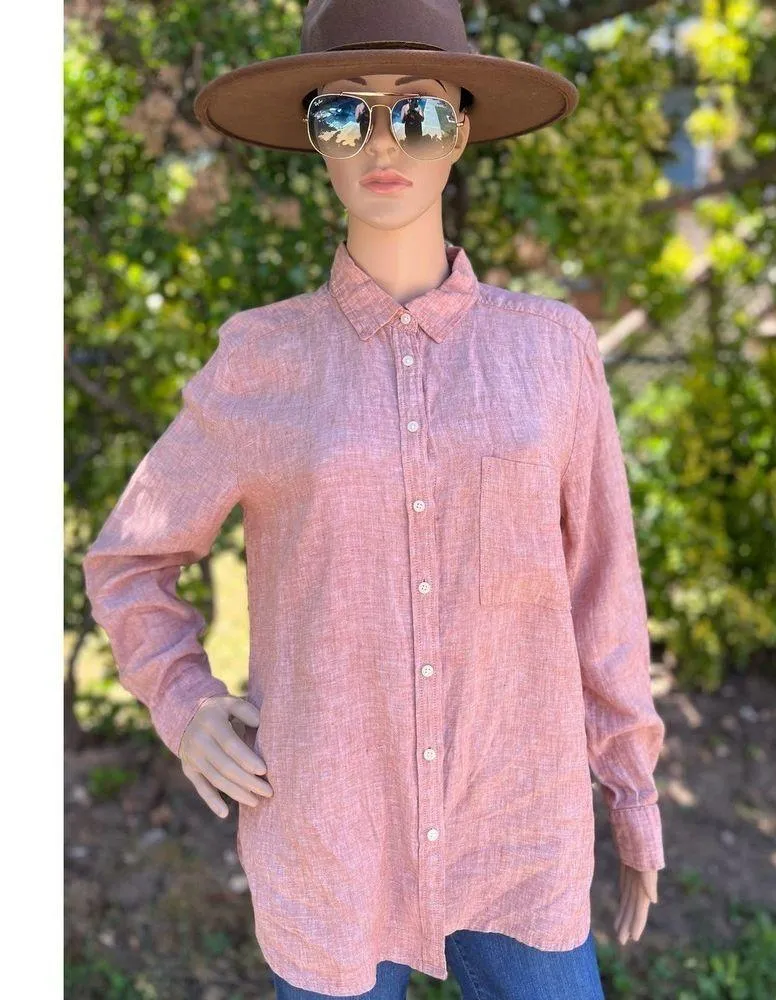 Ann Taylor Loft Linen Button-up - Image 4