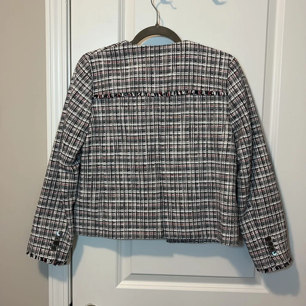 J crew  Fringe Tweed Lady Jacket Blazer - Image 12