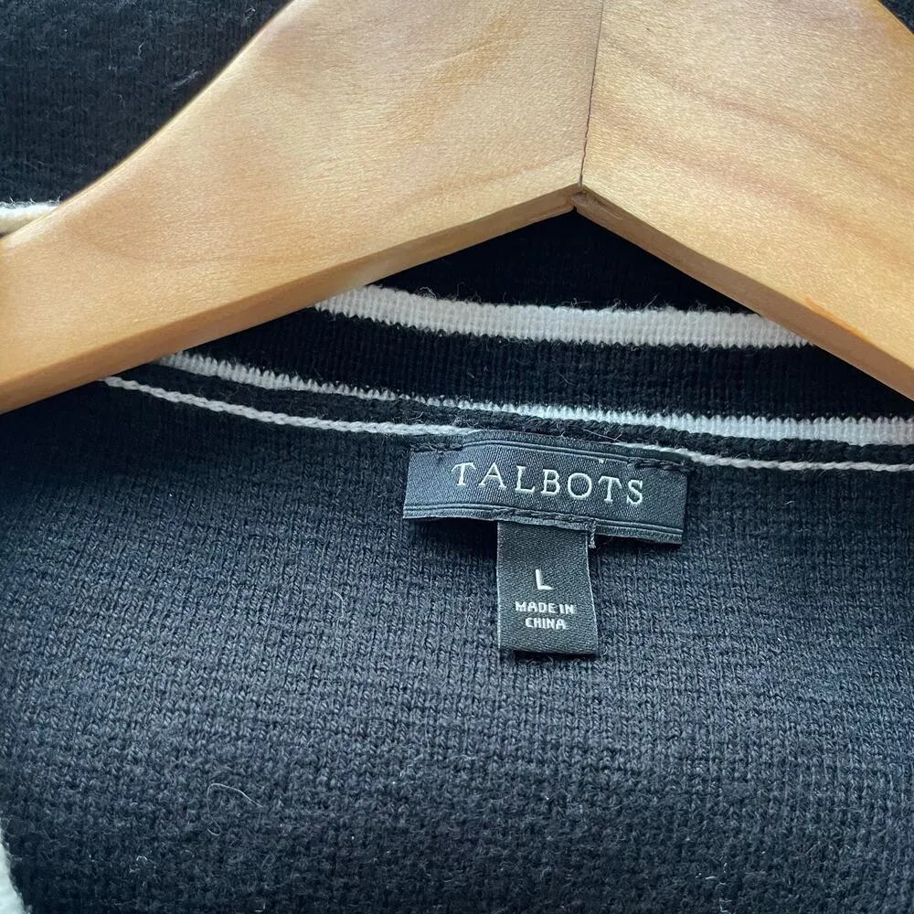 Sweater Vest Tie Front Long Black Size Large - Image 8