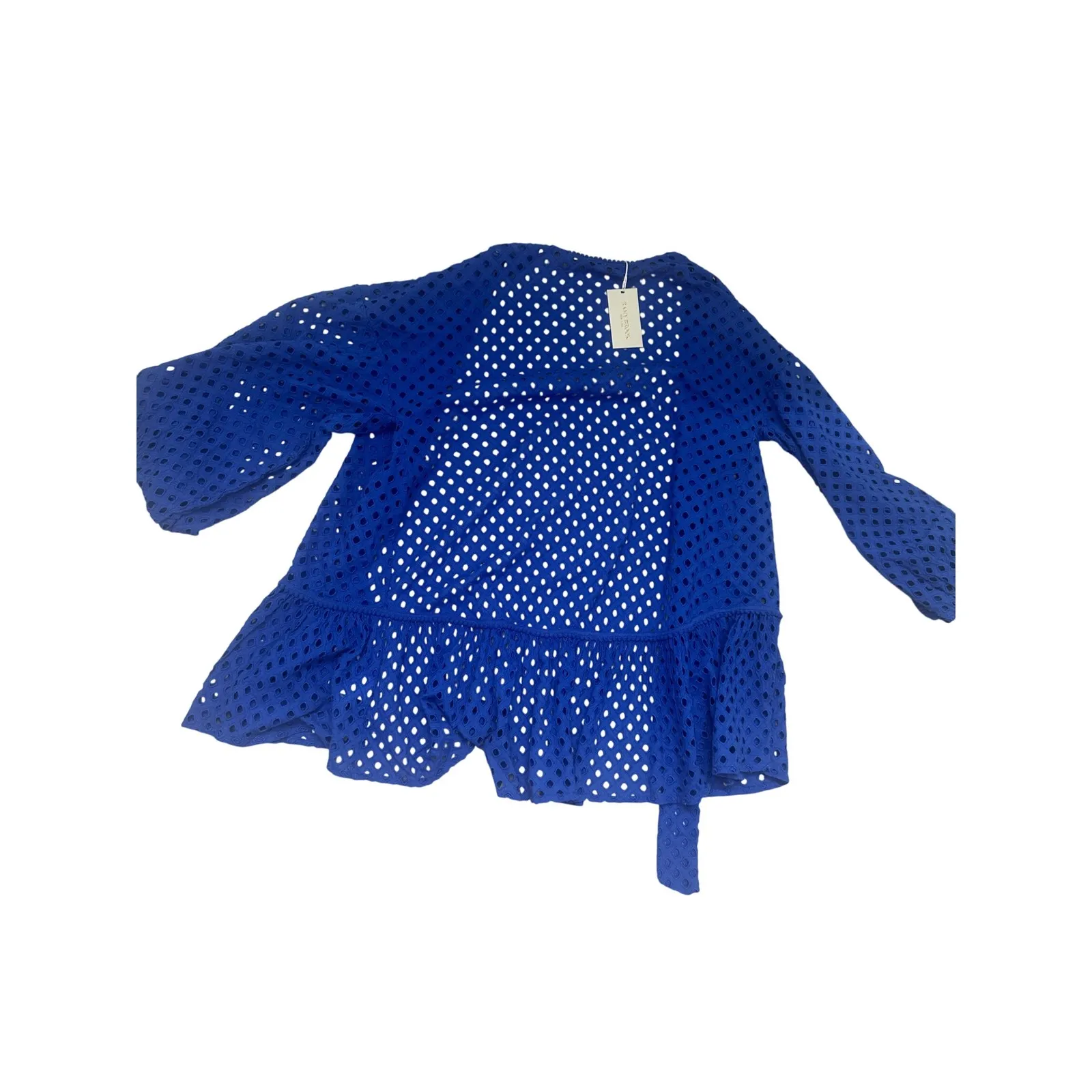 Ramy Brook cotton tie front Caya mini dress swim baithingsuit coverup blue large - Image 2