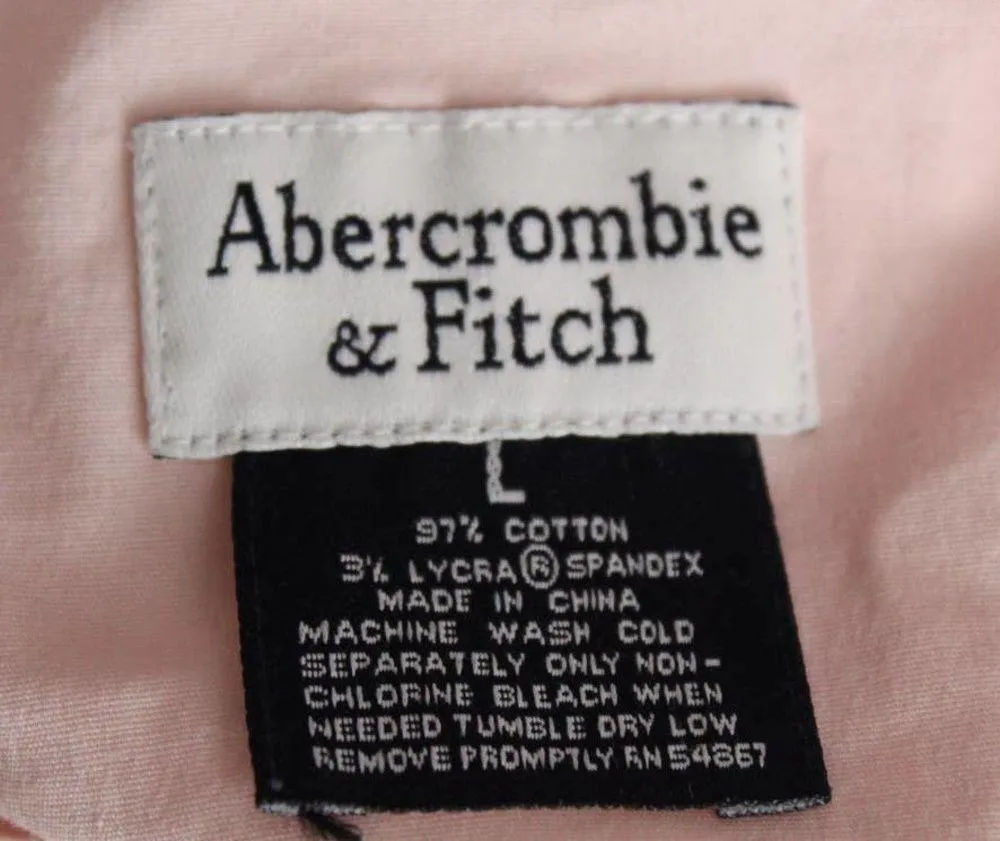 Abercrombie & Fitch Light Pink Cropped Hooded Vest Full Zip Cotton Lycra Large - Image 5