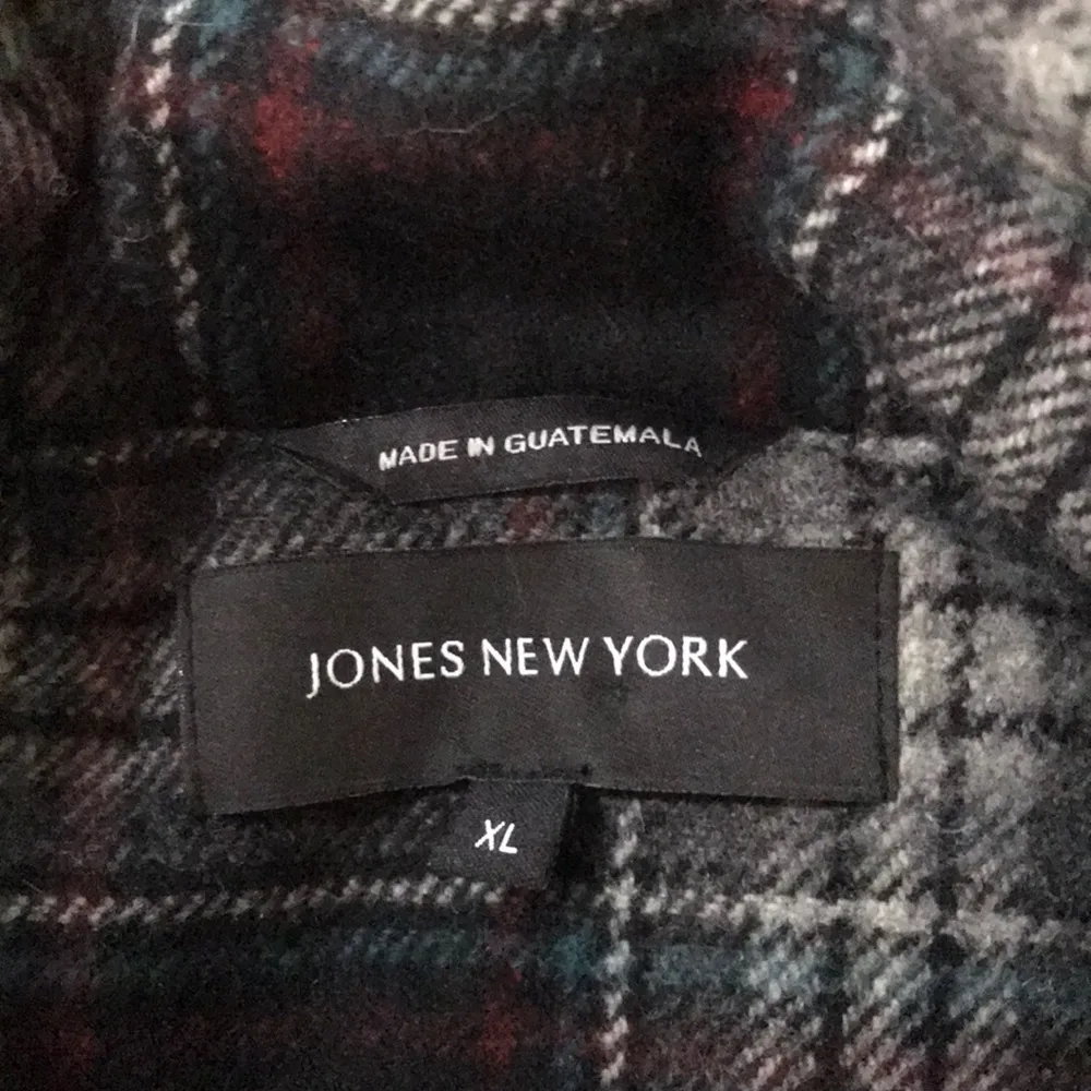Jones New York Peacoat, Gray, Black, Green, Red, XLarge - Image 7